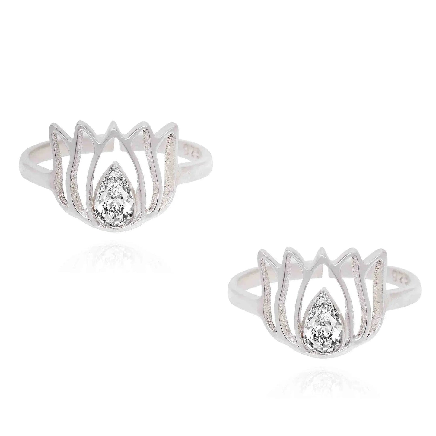 925 Sterling Silver Lotus Toe Ring