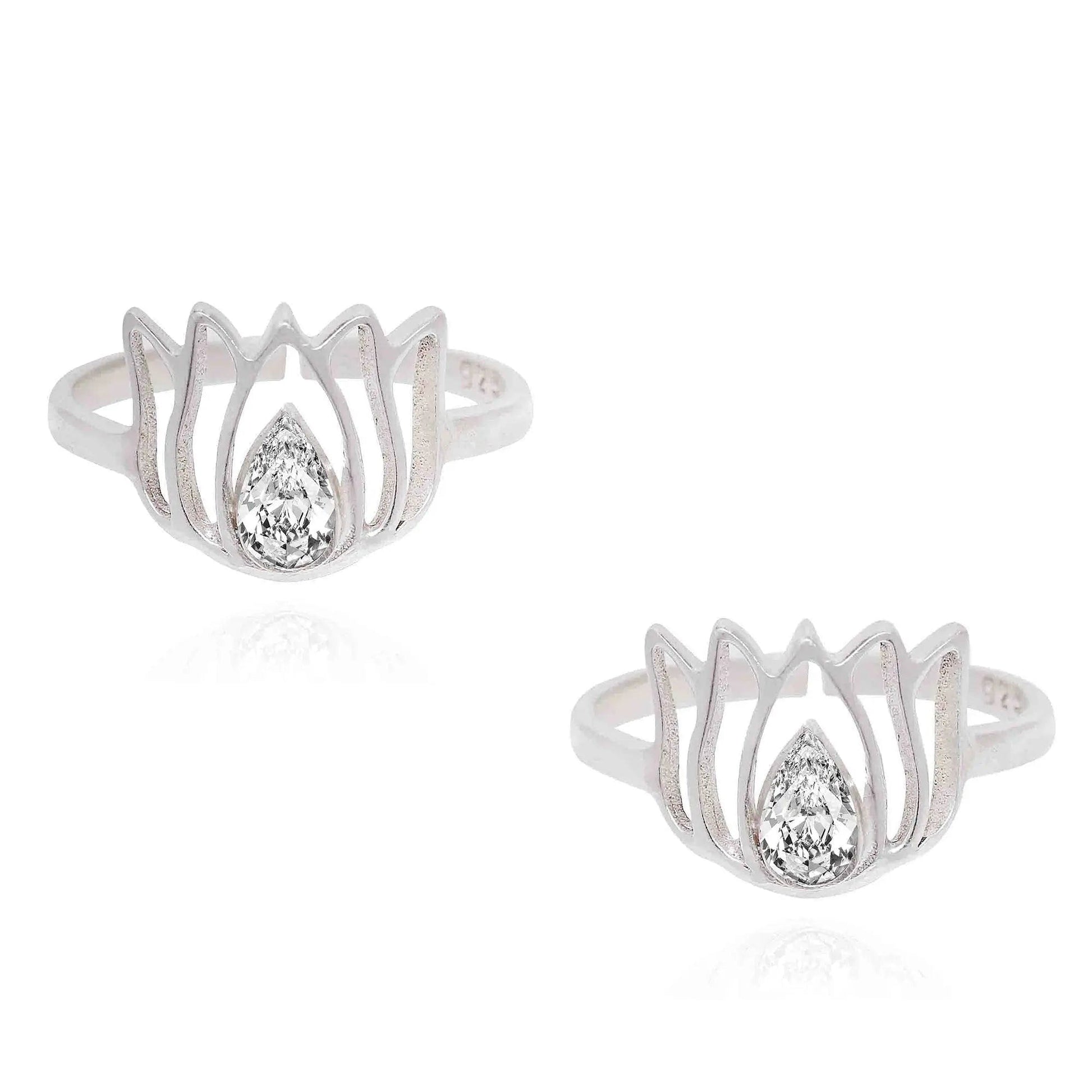 925 Sterling Silver Lotus Toe Ring