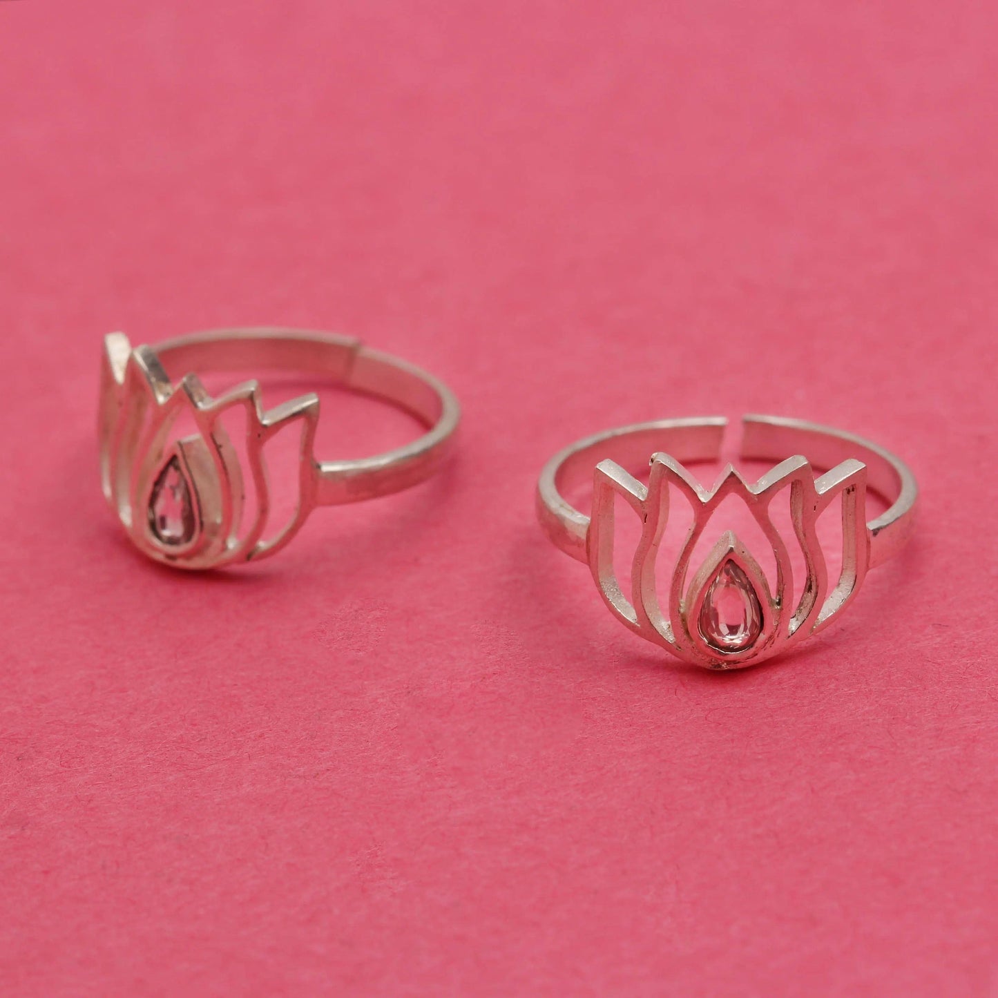 925 Sterling Silver Lotus Toe Ring