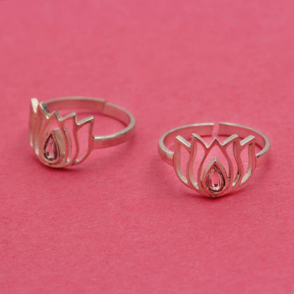 925 Sterling Silver Lotus Toe Ring