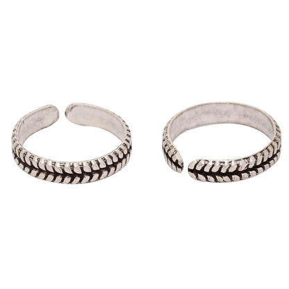 92.5 Sterling Silver Oxidized Minimal Toe Rings