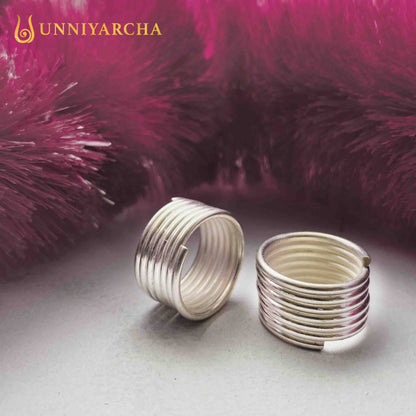 Silver Spring Toe Ring( pair)