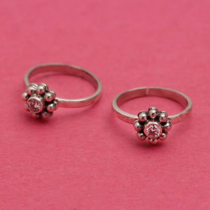 92.5 Oxidized Sterling Silver Toe Ring