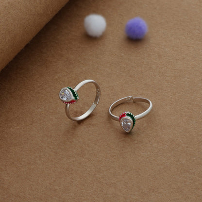 Simple Dot Silver Toering | Adjustable | Lightweight |  Everyday Wear
