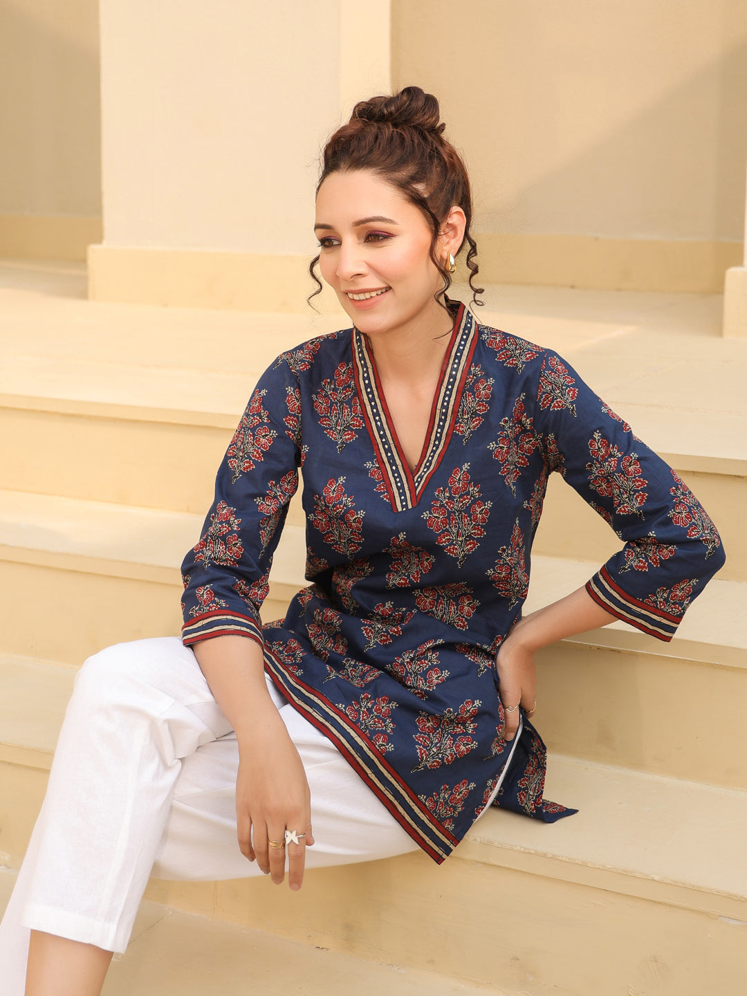 Soft Cotton Ajrakh Top