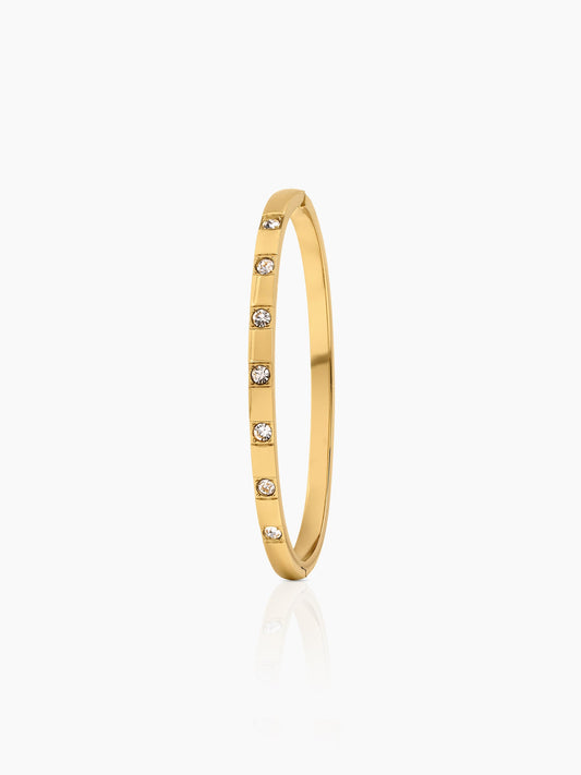 Solmira 18K Gold Plated Diamond Band Bracelet - Swashaa