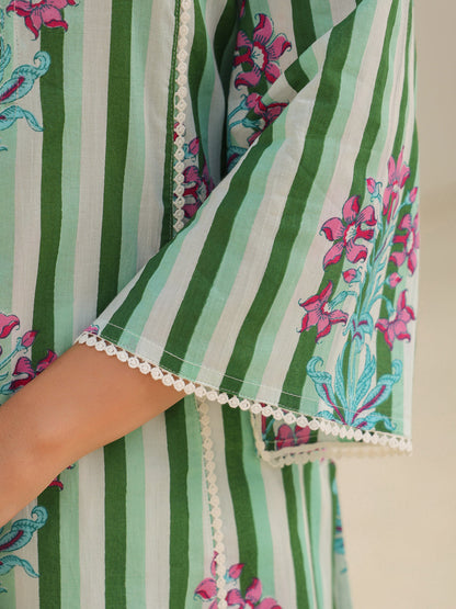 Striped cotton kurta
