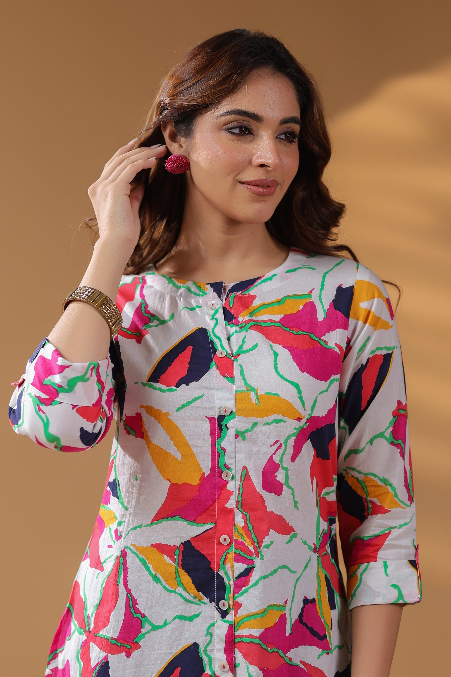 Stylish Floral Cotton Top