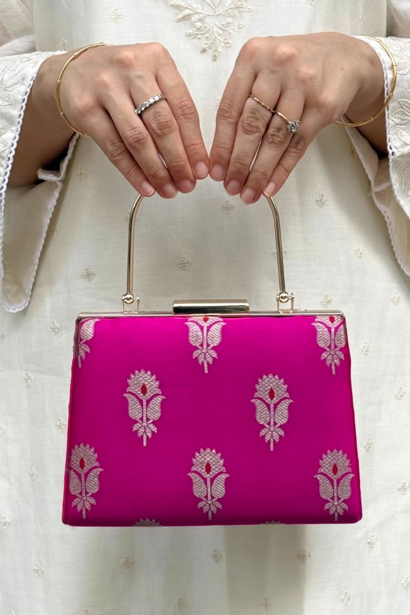 Sutra Silk Clutch - Pink