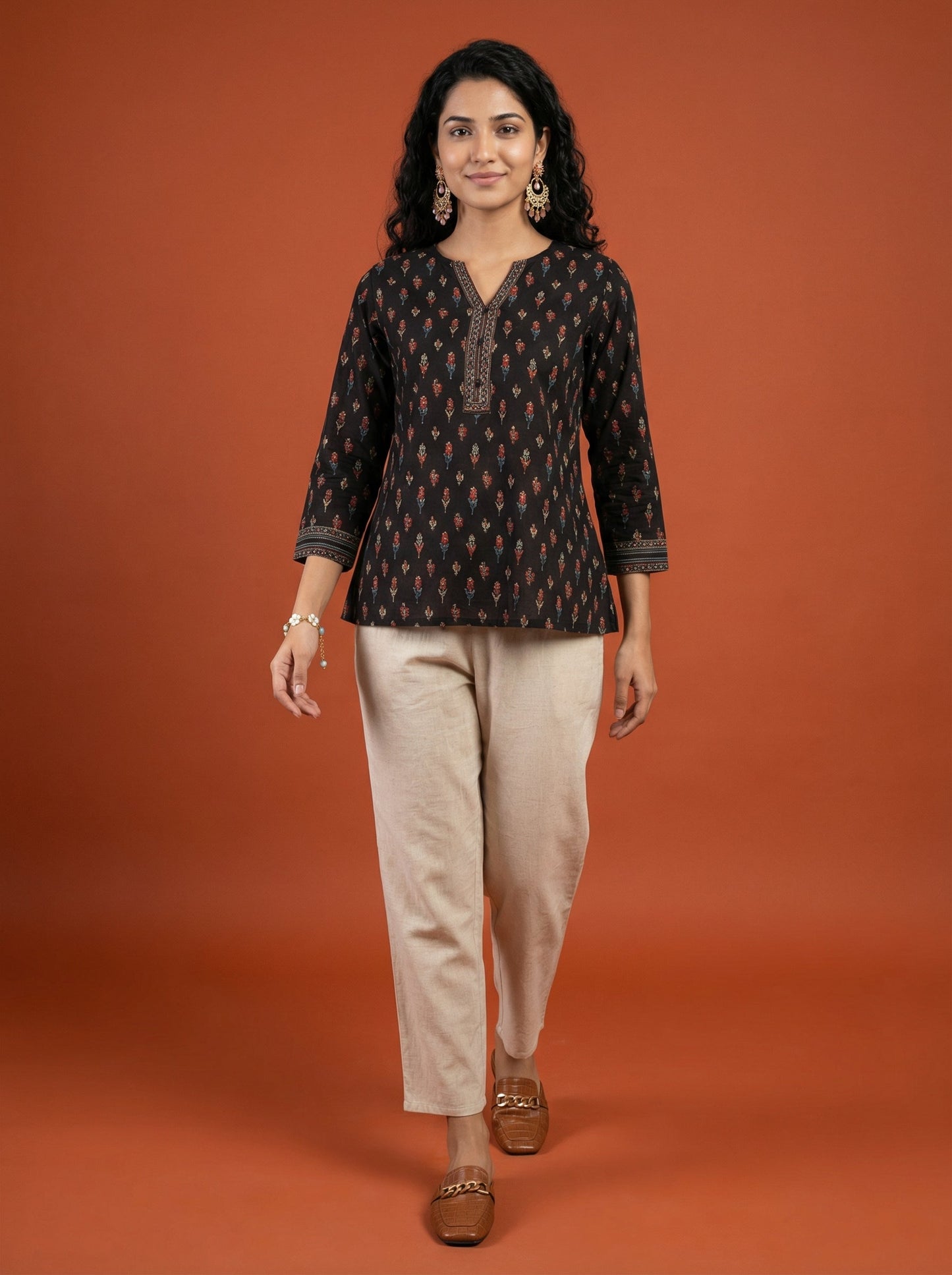 Earthline Collective Cotton Black Top