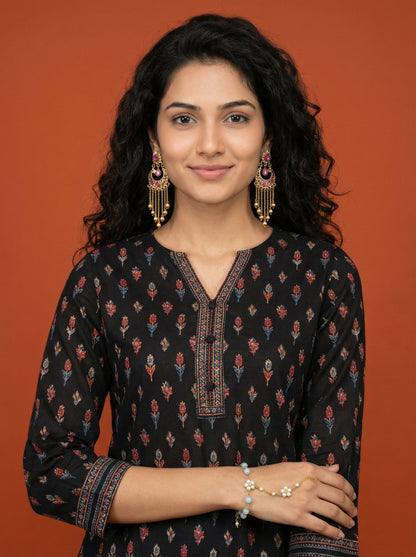 Earthline Collective Cotton Black Top