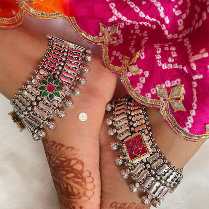 Jashn Kundan Rangoli Anklet