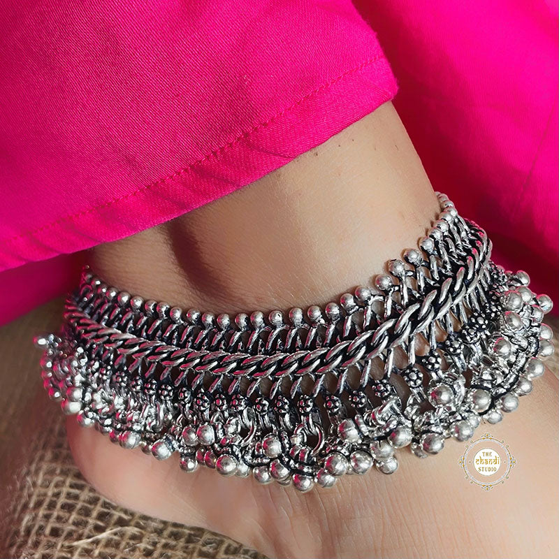 Jashn Braid Ghungroo Anklet (Made to Order)