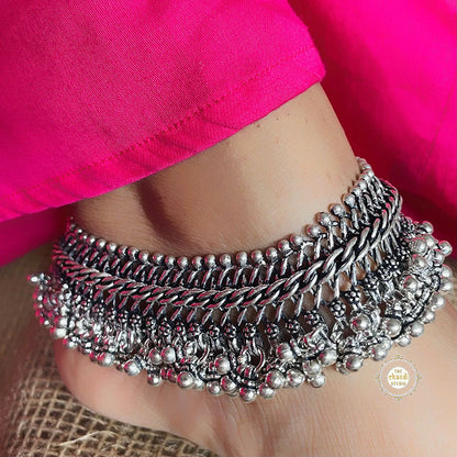 Jashn Braid Ghungroo Anklet (Made to Order)