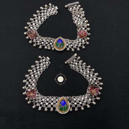Jashn Kundan Jali Anklet