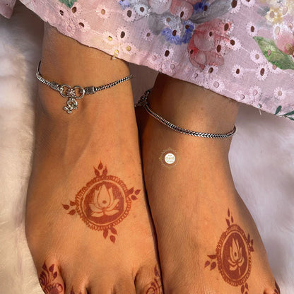 Utsav Pure Silver 925 Ankle Bracelet/Payal