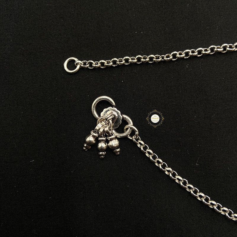 925 Sterling Silver Dholki Anklet