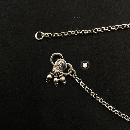 925 Sterling Silver Dholki Anklet