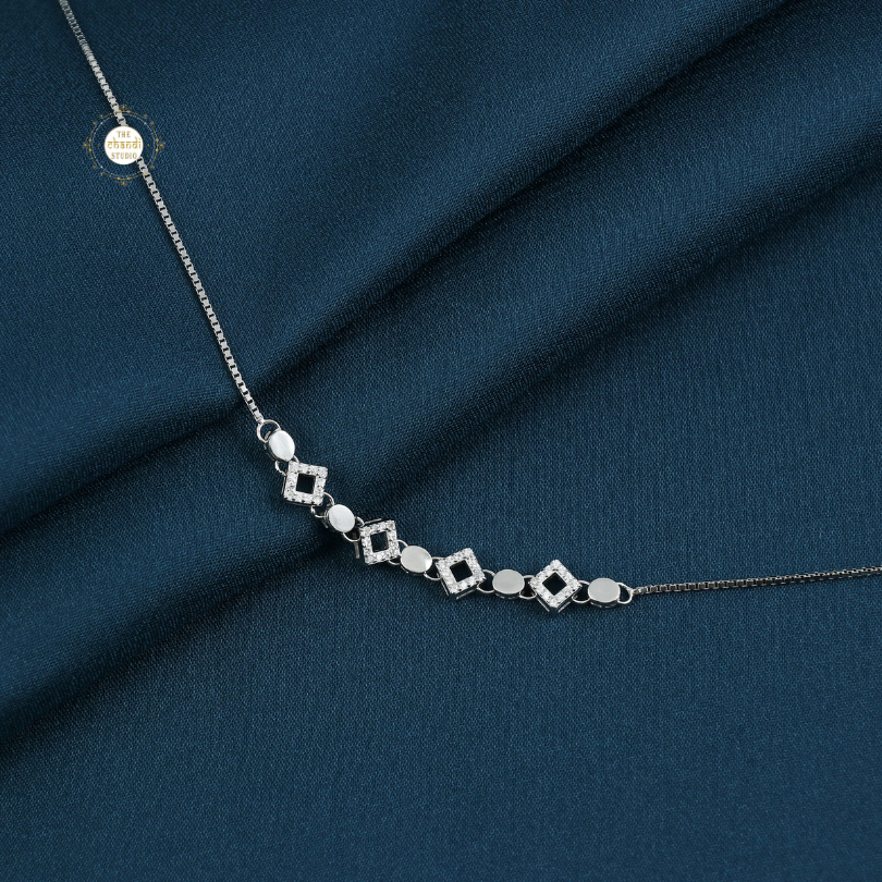 Sparkling Silver Dazzle Anklet (Piece)