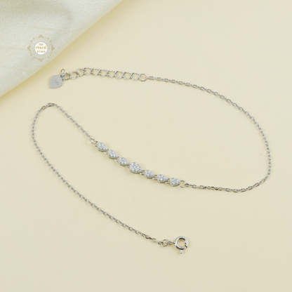 Sparkling Silver Classic Everyday Anklet (Piece)