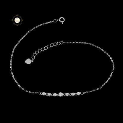 Sparkling Silver Classic Everyday Anklet (Piece)