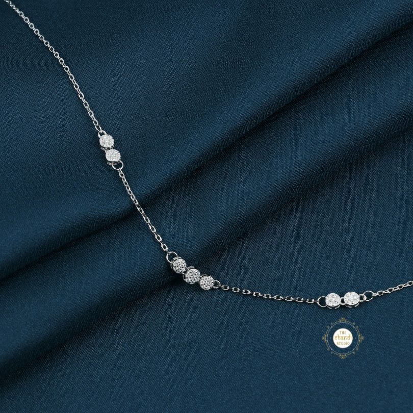 Sparkling Silver Classic Everyday Anklet (Piece)