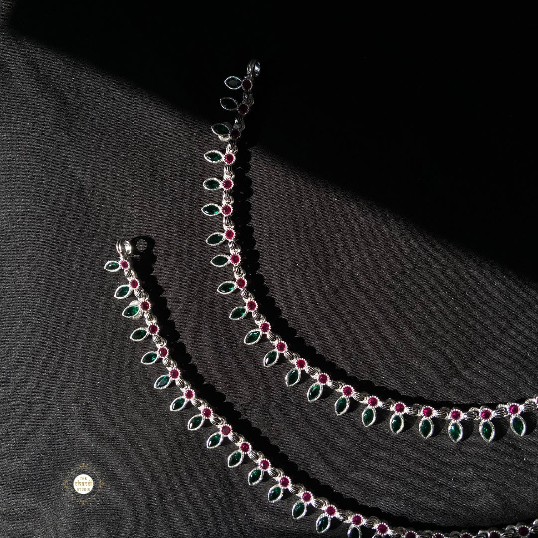 Paisley  stone anklet