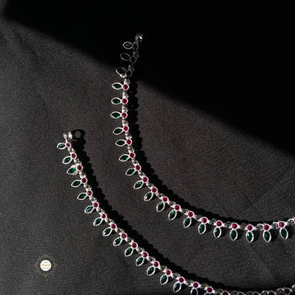 Paisley  stone anklet