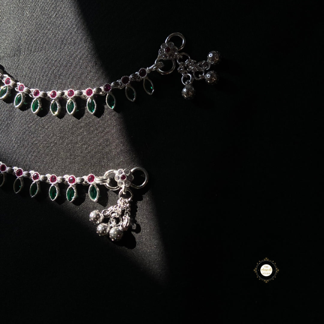 Paisley  stone anklet