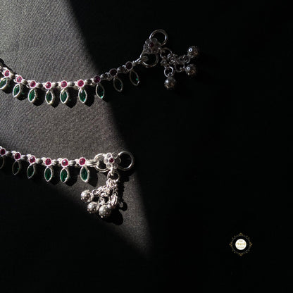 Paisley  stone anklet