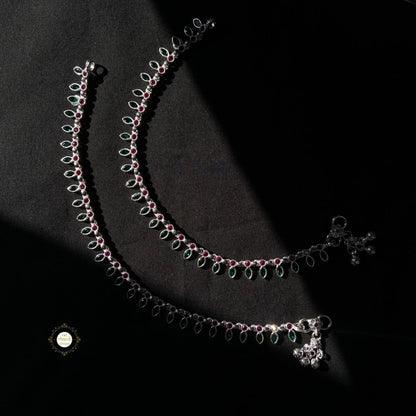 Paisley  stone anklet