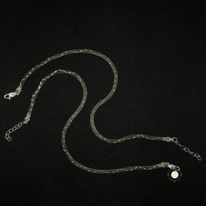 Sterling Silver Dual Tone Plain Anklet