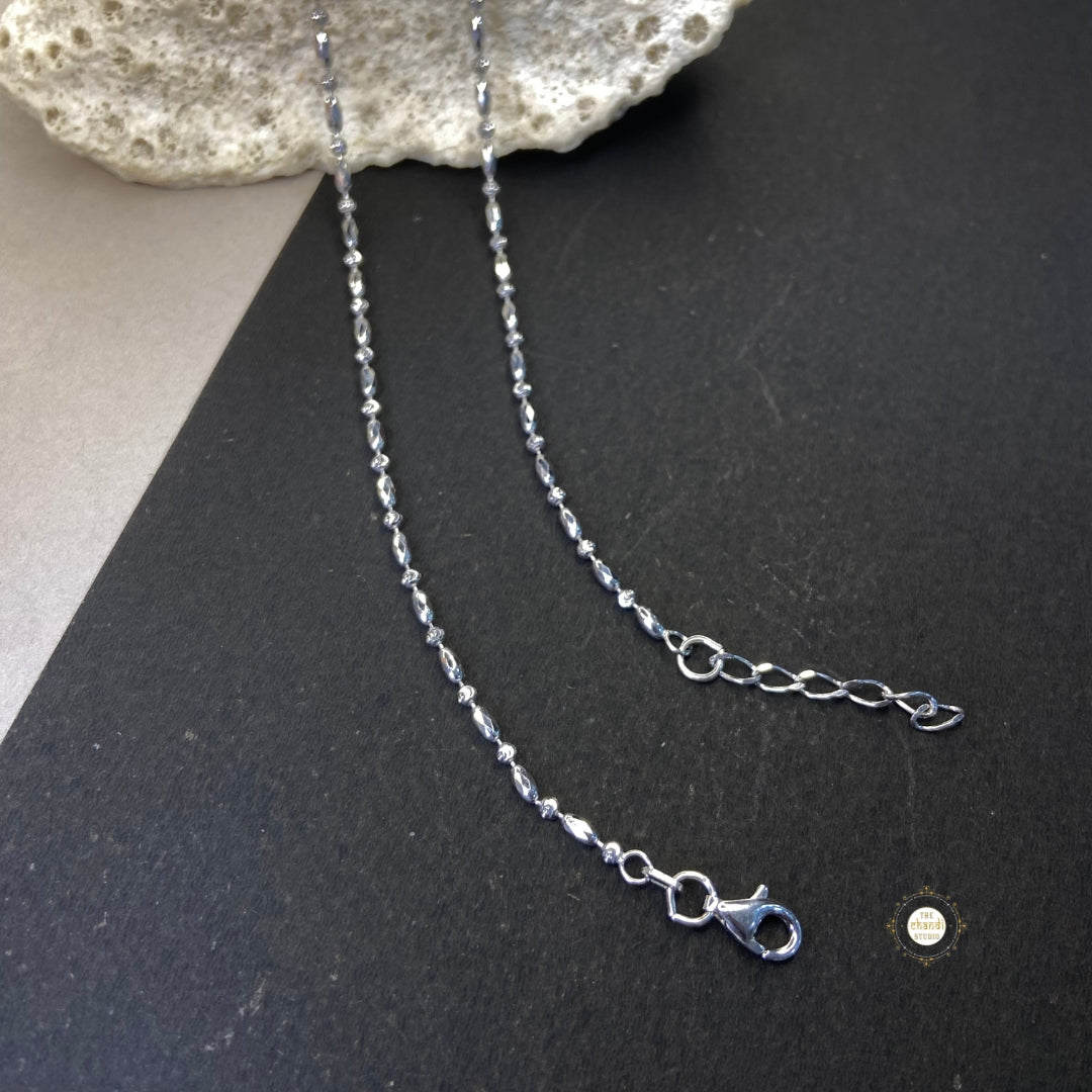 Sterling Silver Modern Minimal Anklet