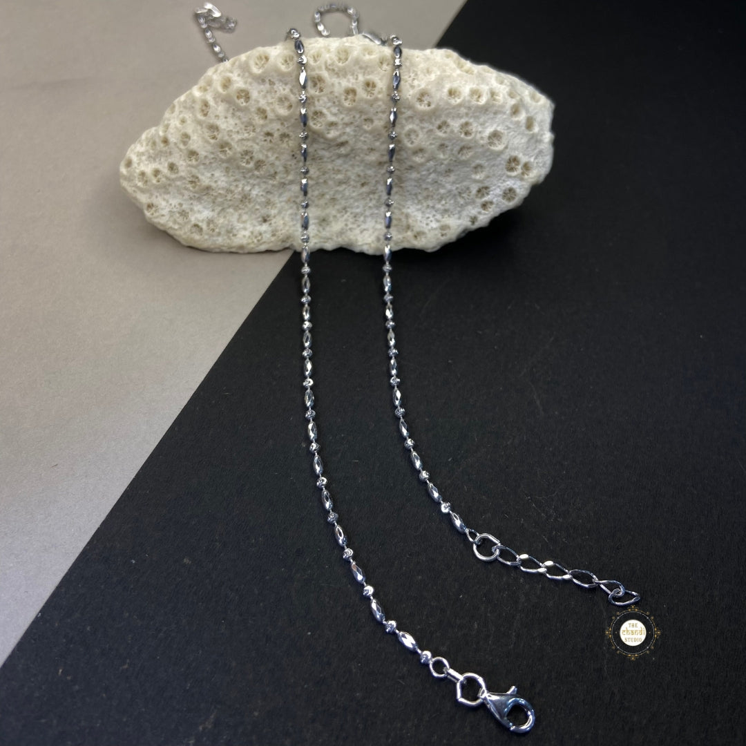 Sterling Silver Modern Minimal Anklet