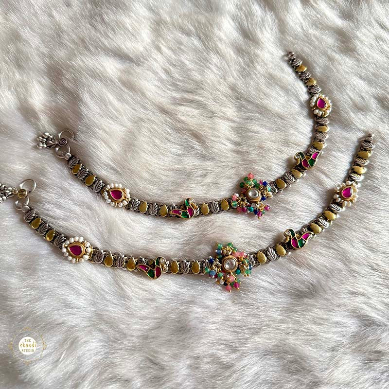 Sterling Silver Jashn Fusion Gulbahar Anklet