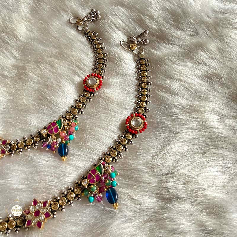 Sterling Silver Jashn Fushion Tota Anklet