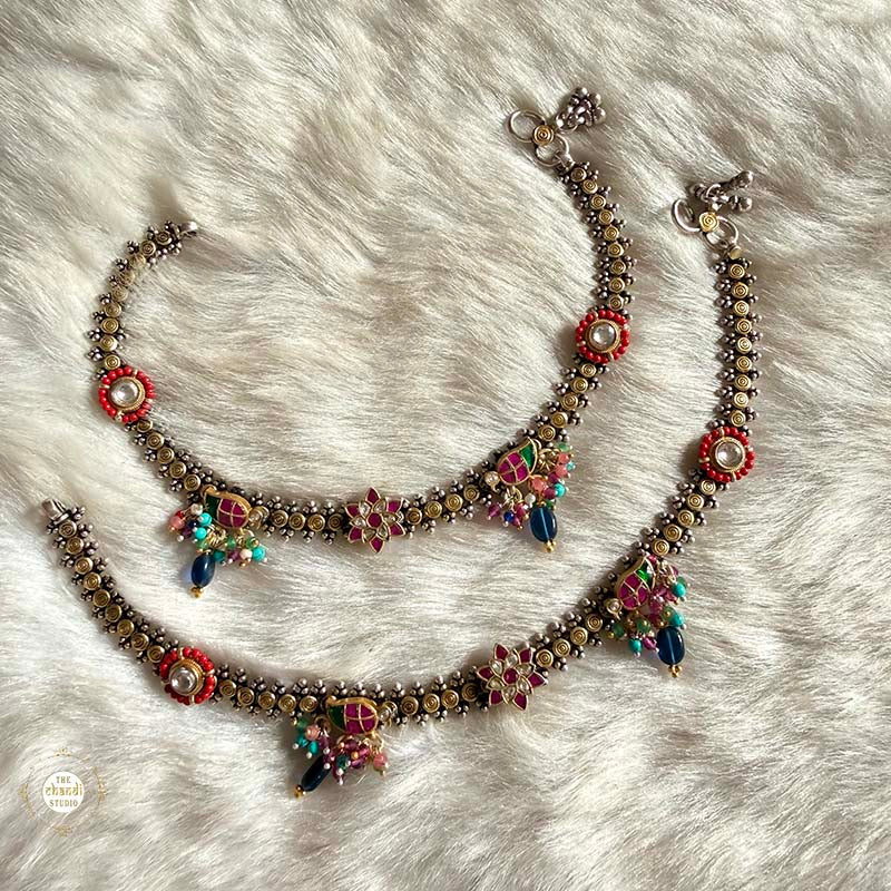Sterling Silver Jashn Fushion Tota Anklet