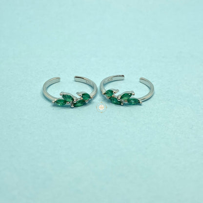 Sparkling Silver Shiny Stride Toe Ring