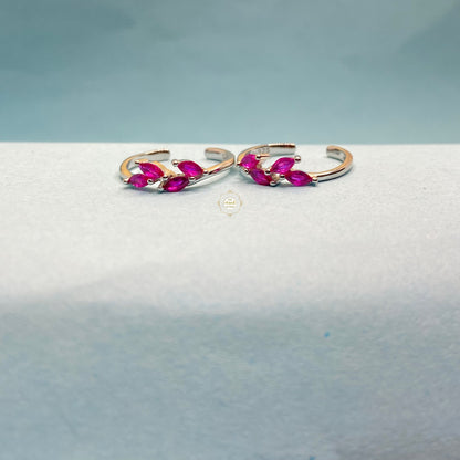 Sparkling Silver Shiny Stride Toe Ring