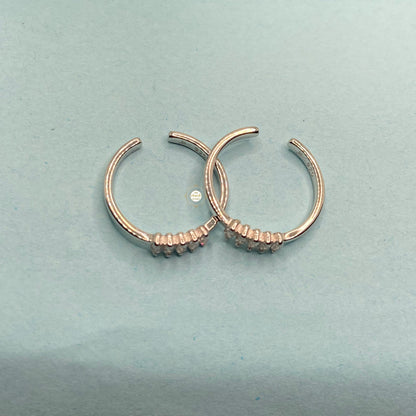 Sparkling Silver Glimmer Band Toe Ring