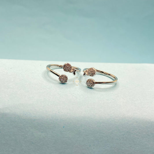 Sparkling Silver Butterfly Toe Ring