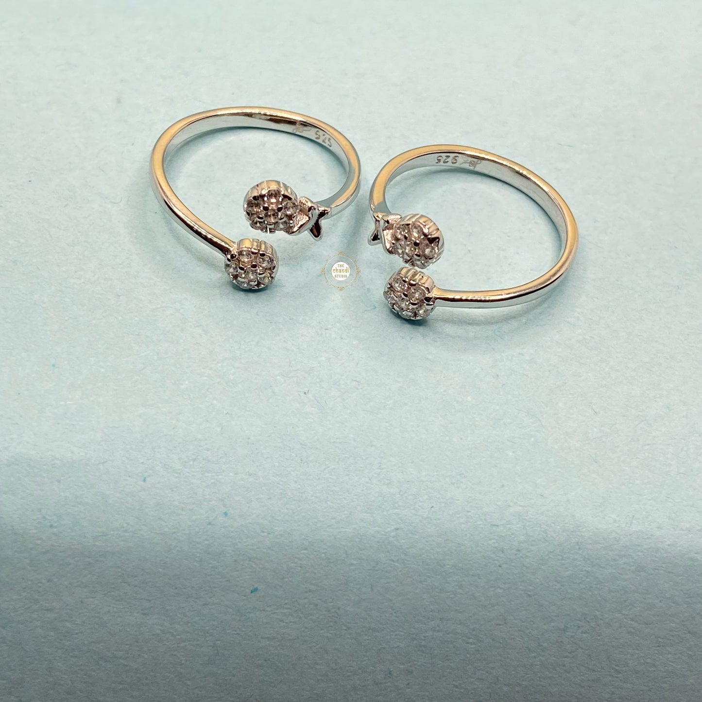 Sparkling Silver Butterfly Toe Ring