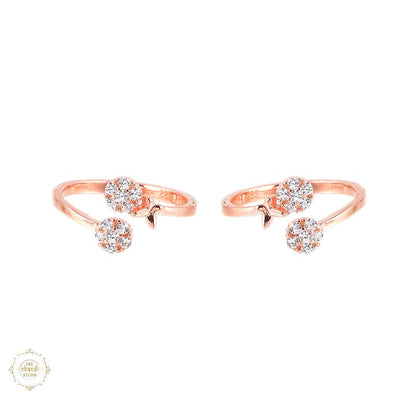Sparkling Silver Butterfly Toe Ring