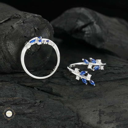 Sterling Silver Sparkling  Blossom Toe Ring