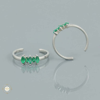 Sterling Silver Sparkling Grace Leaf Toe Ring