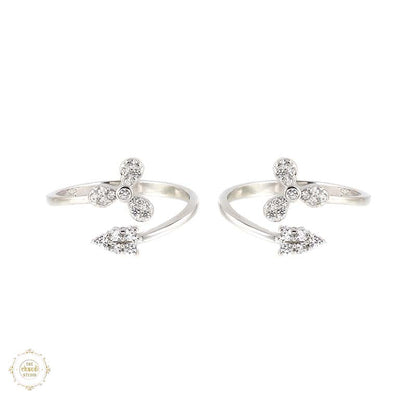 Sterling Silver Sparkling Mist Toe Ring