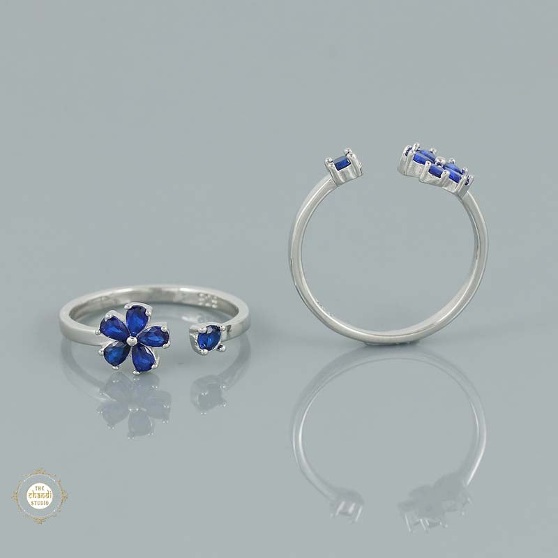 Sterling Silver Sterling Floral Elegance Toe Ring
