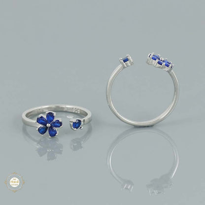 Sterling Silver Sterling Floral Elegance Toe Ring