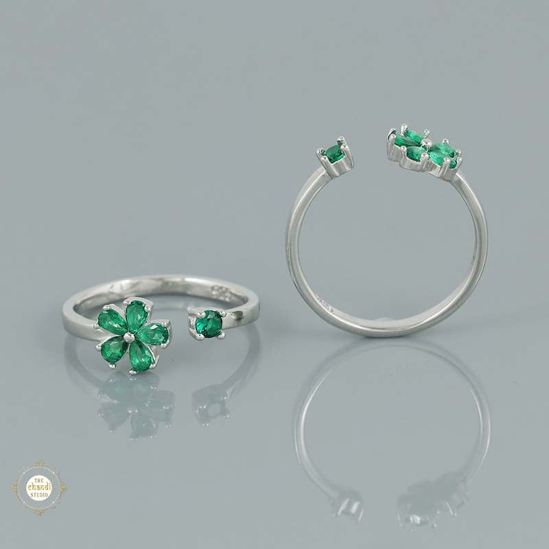 Sterling Silver Sterling Floral Elegance Toe Ring