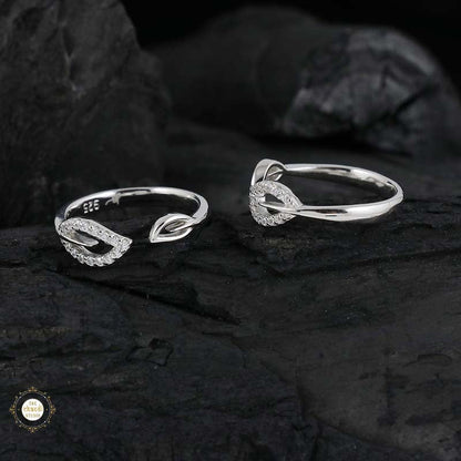 Sterling Silver Sparkling Twist Nail Band Toe Ring
